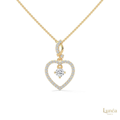 0.50 CT. Heart Drop Pendant
