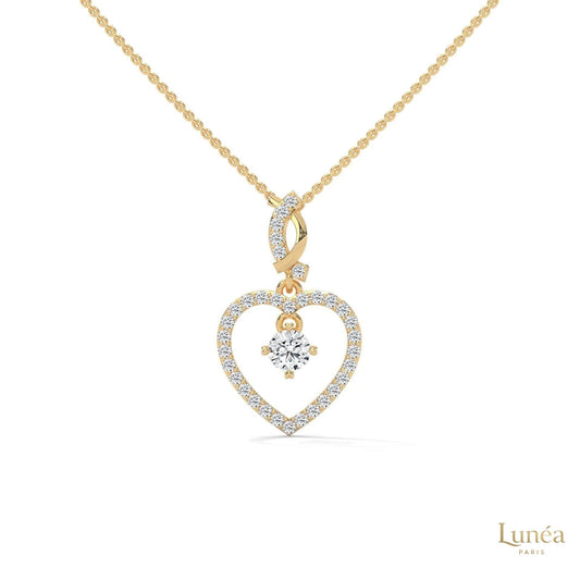 0.50 CT. Heart Drop Pendant