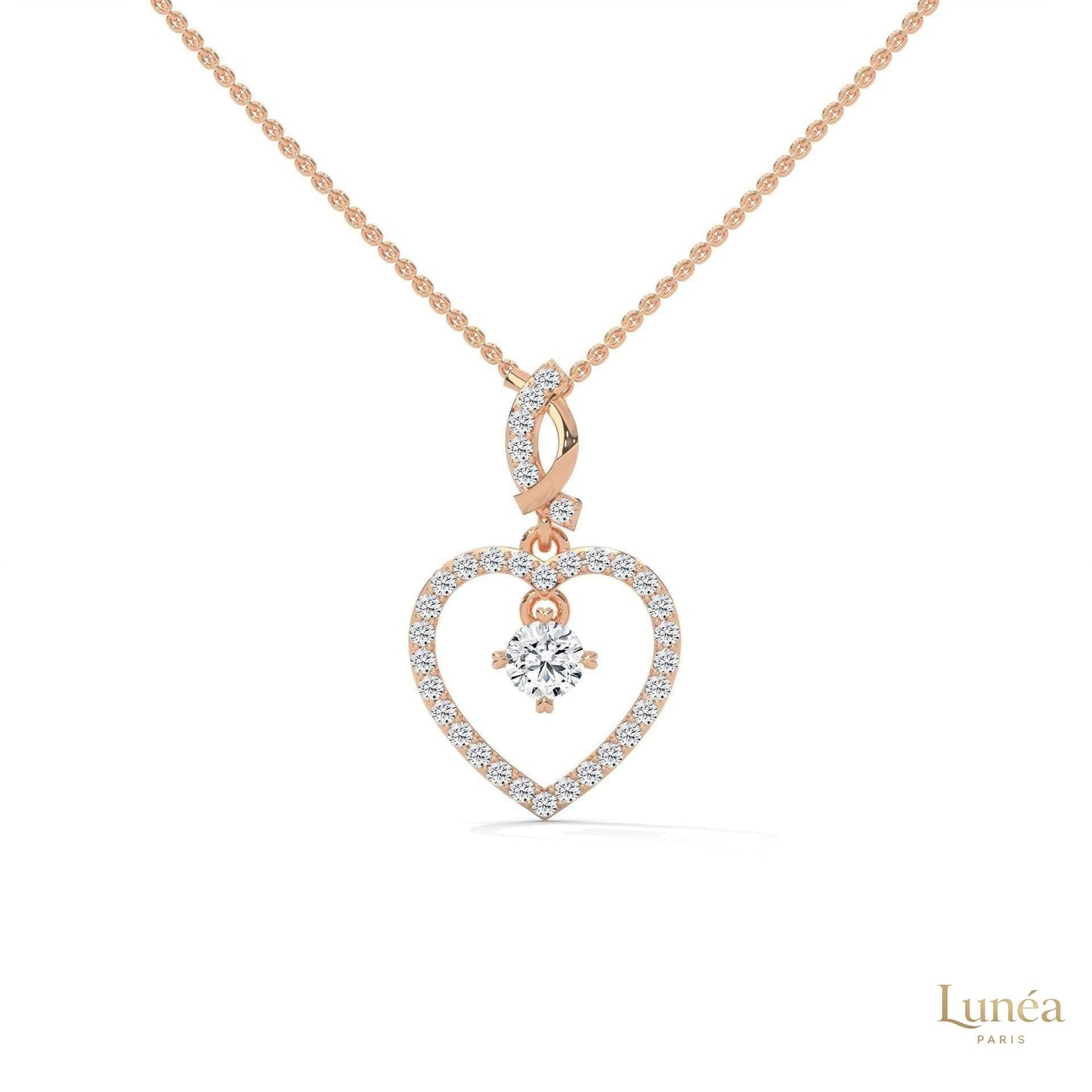 0.50 CT. Heart Drop Pendant