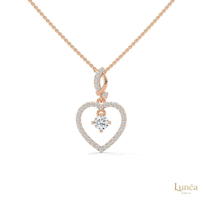 0.50 CT. Heart Drop Pendant