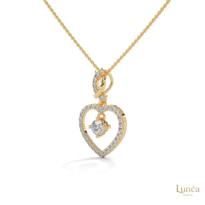 0.50 CT. Heart Drop Pendant