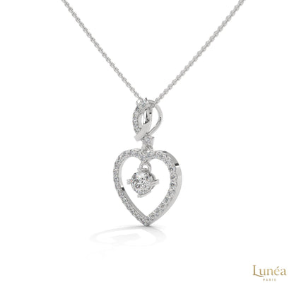 0.50 CT. Heart Drop Pendant