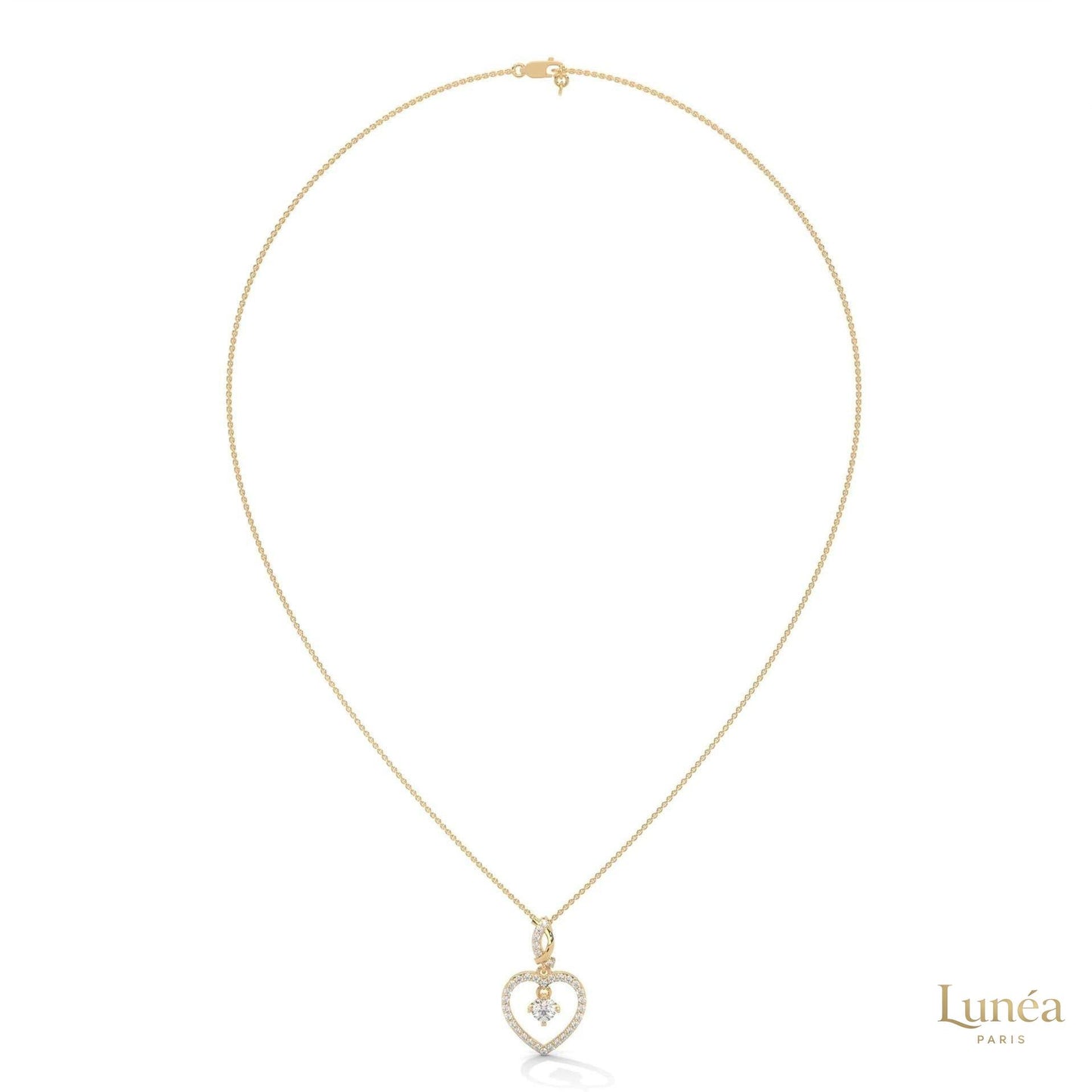 0.50 CT. Heart Drop Pendant