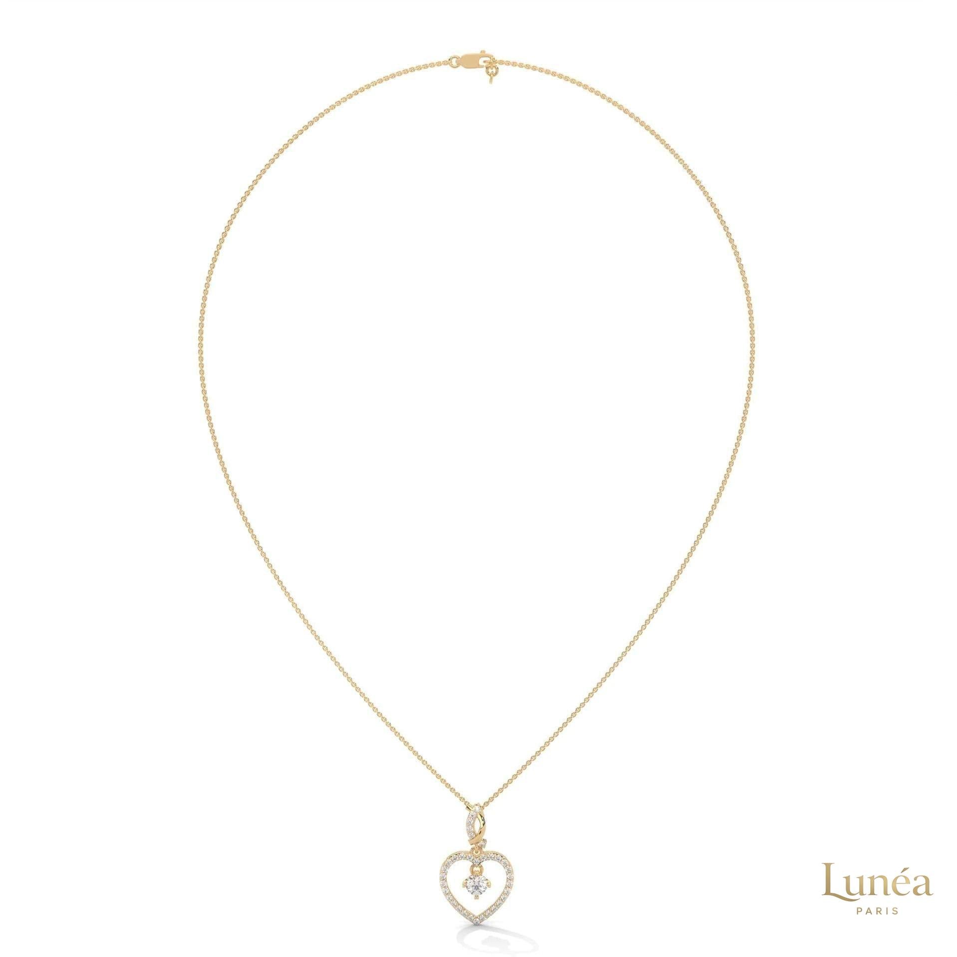 0.50 CT. Heart Drop Pendant