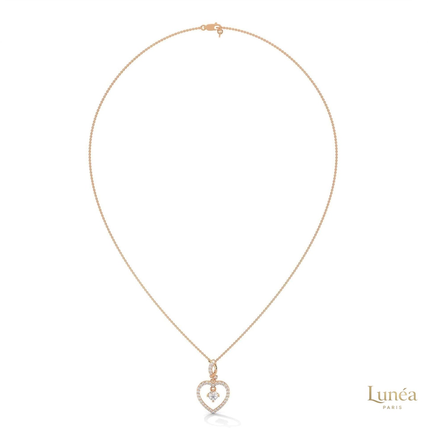 0.50 CT. Heart Drop Pendant