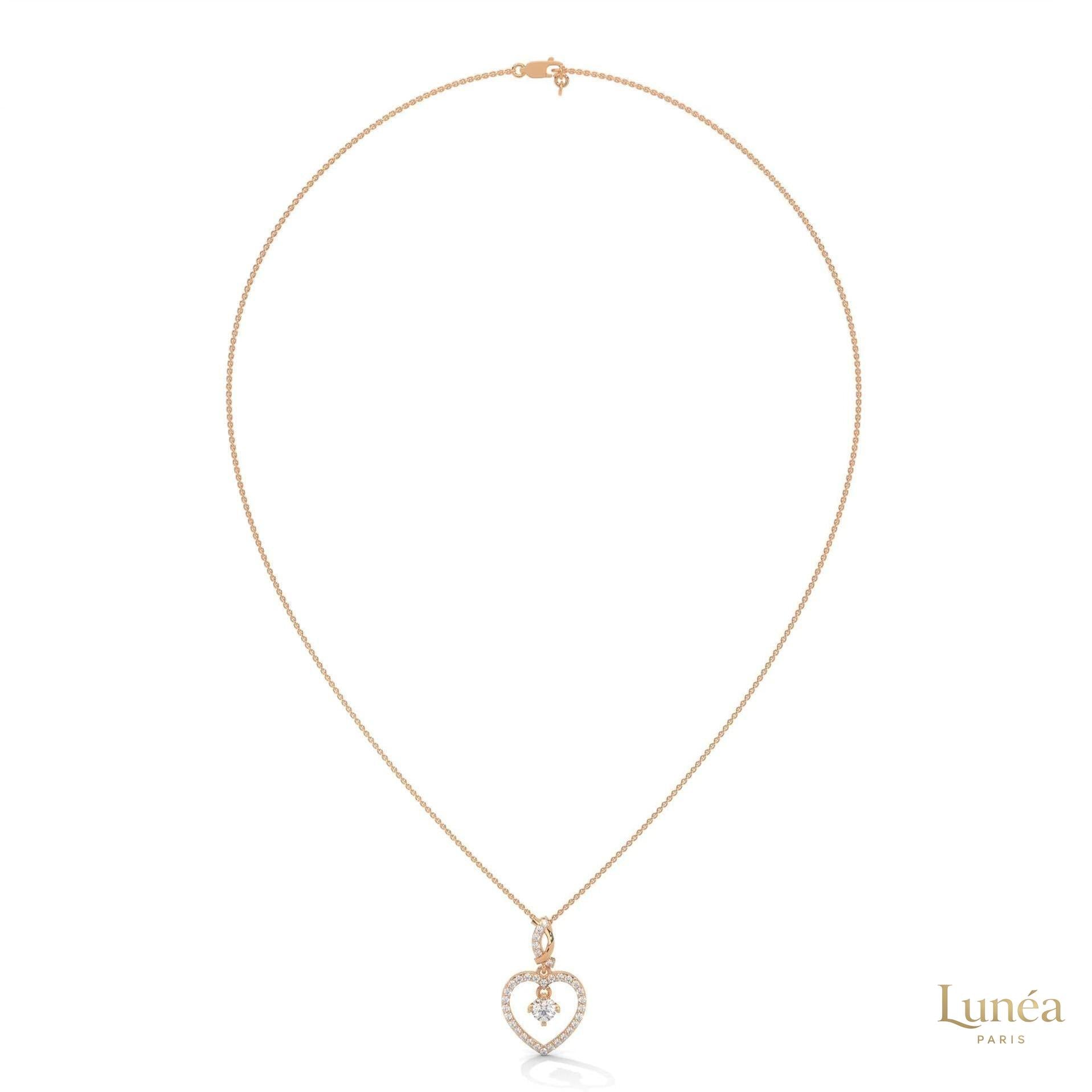 0.50 CT. Heart Drop Pendant