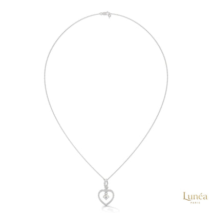 0.50 CT. Heart Drop Pendant