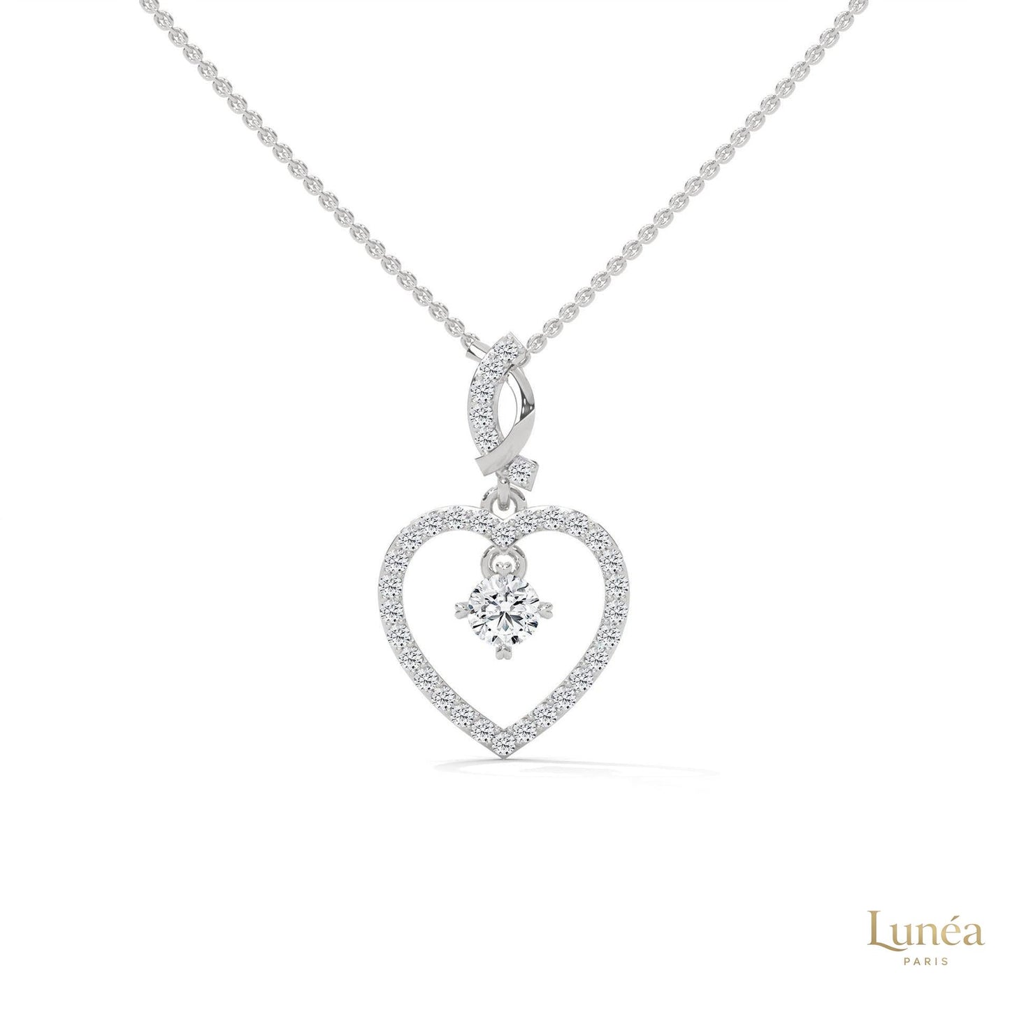 0.50 CT. Heart Drop Pendant