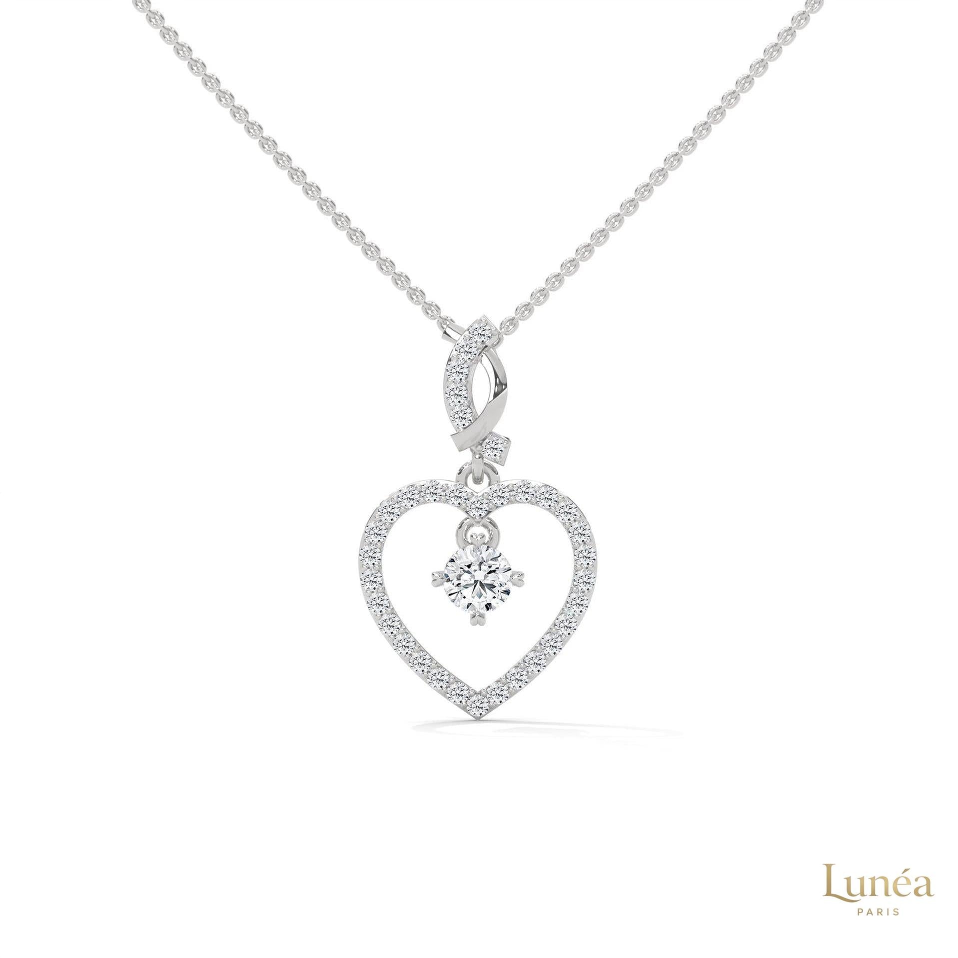 0.50 CT. Heart Drop Pendant