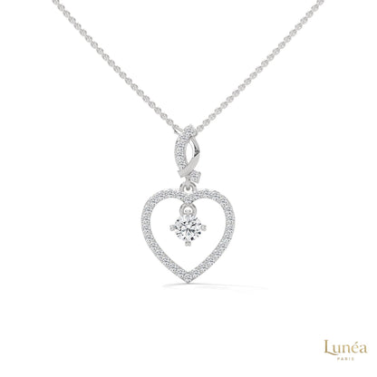 0.50 CT. Heart Drop Pendant