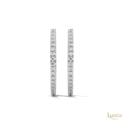 0.50 CT. Inside-Out Diamond Hoop Earrings
