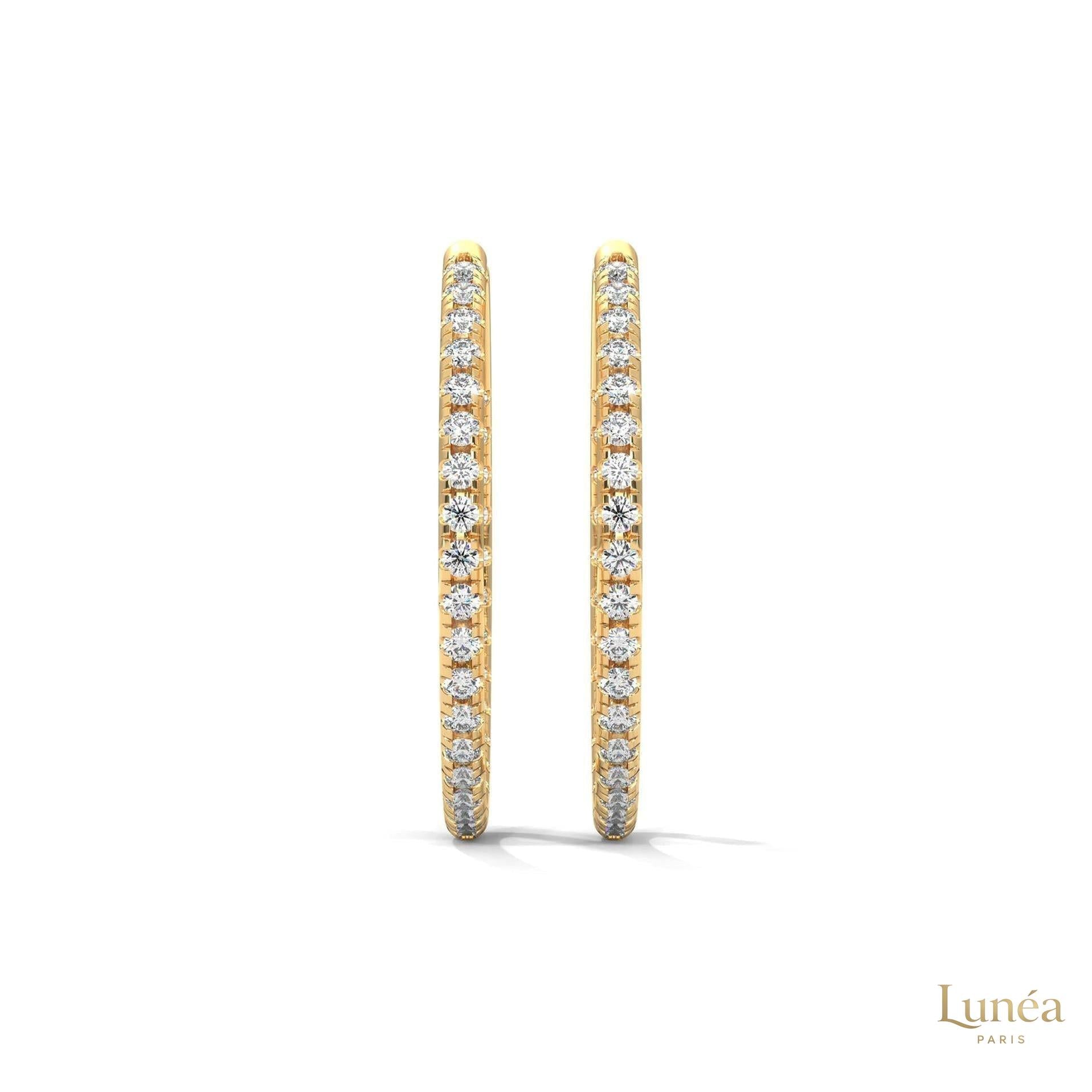 0.50 CT. Inside-Out Diamond Hoop Earrings