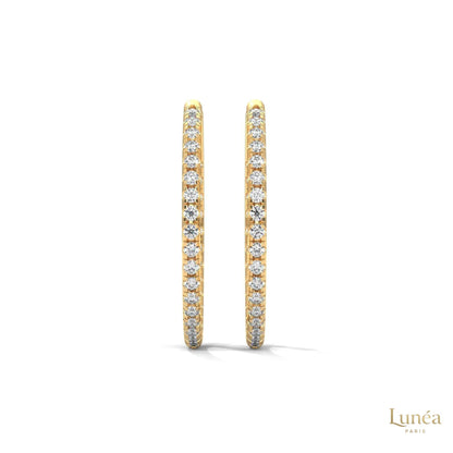 0.50 CT. Inside-Out Diamond Hoop Earrings