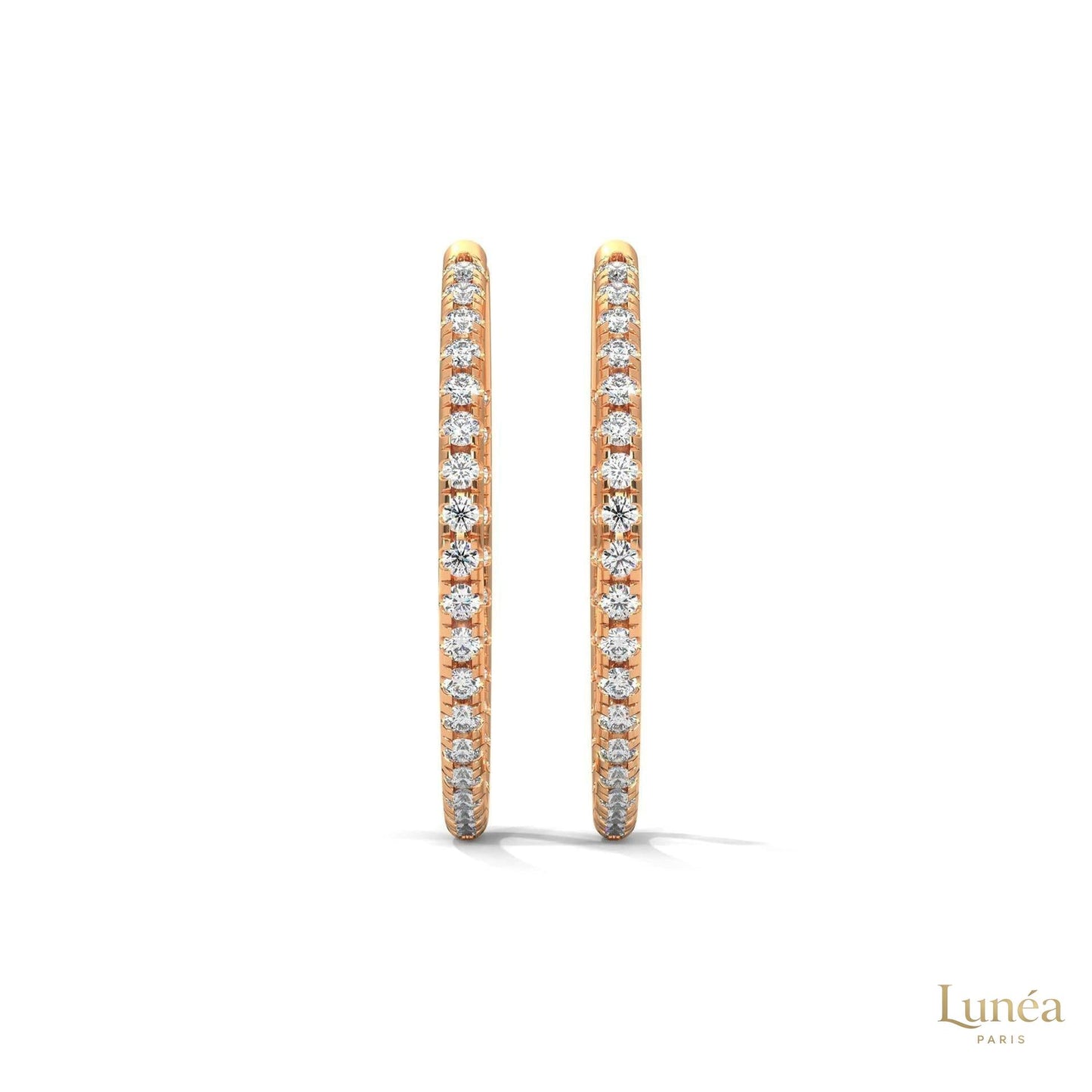 0.50 CT. Inside-Out Diamond Hoop Earrings