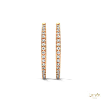 0.50 CT. Inside-Out Diamond Hoop Earrings