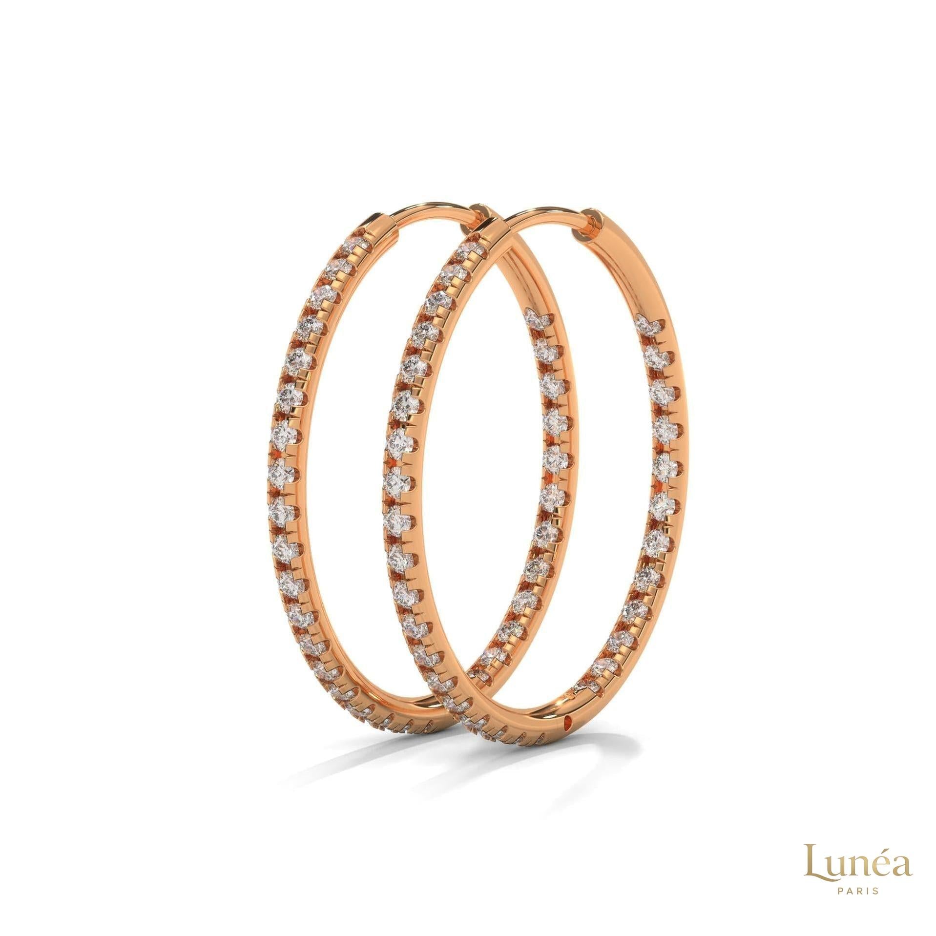 0.50 CT. Inside-Out Diamond Hoop Earrings