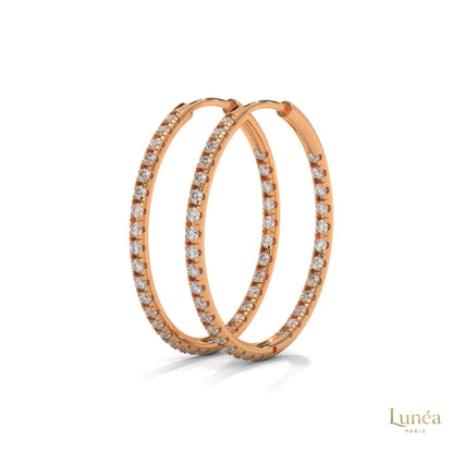 0.50 CT. Inside-Out Diamond Hoop Earrings