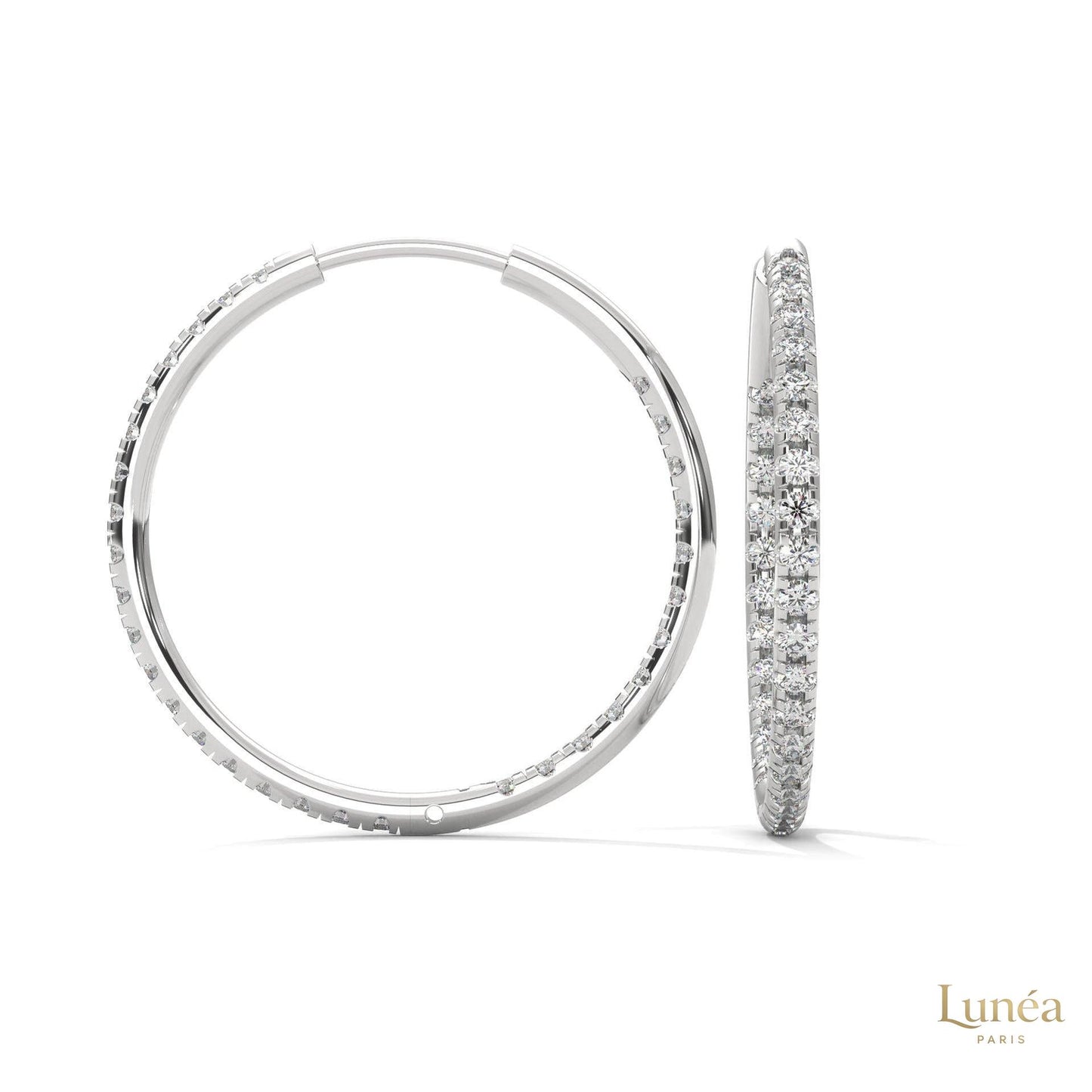 0.50 CT. Inside-Out Diamond Hoop Earrings