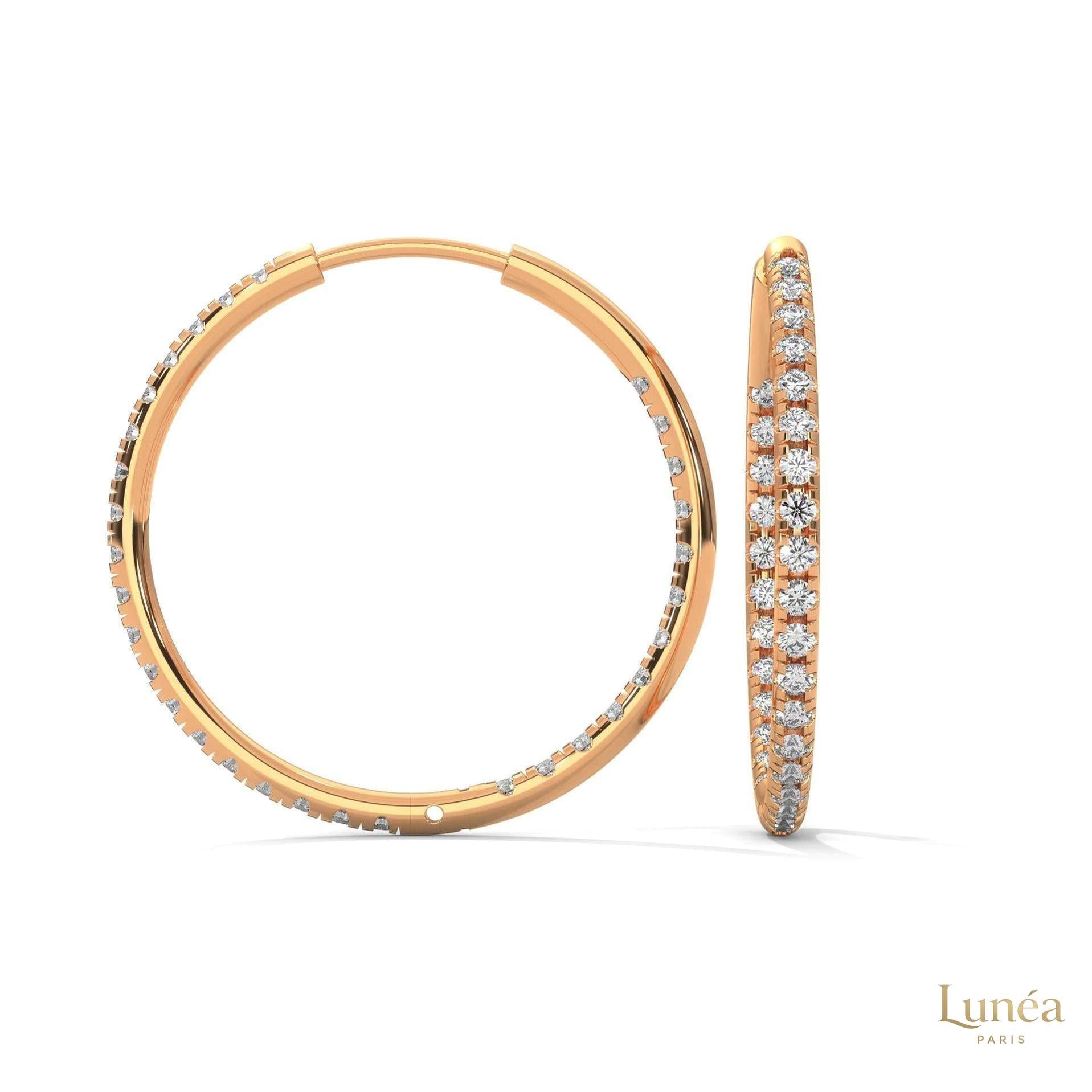 0.50 CT. Inside-Out Diamond Hoop Earrings