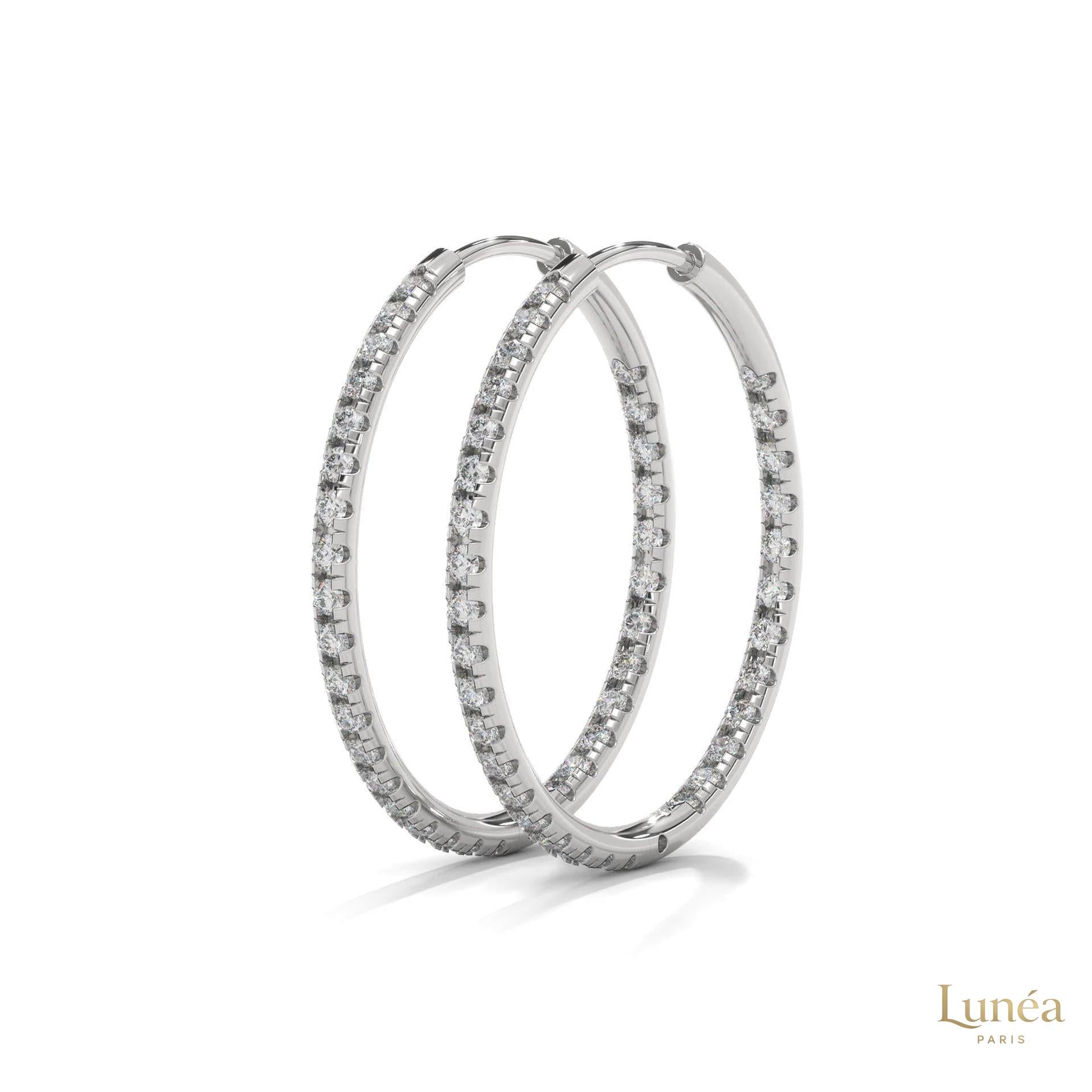 0.50 CT. Inside-Out Diamond Hoop Earrings