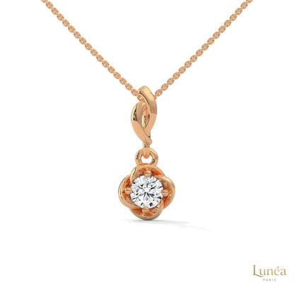 0.50 CT. Solitaire Twist Bloom Pendant