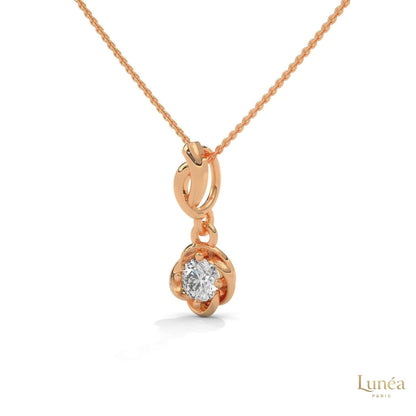 0.50 CT. Solitaire Twist Bloom Pendant