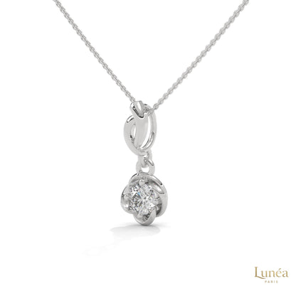 0.50 CT. Solitaire Twist Bloom Pendant