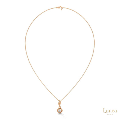 0.50 CT. Solitaire Twist Bloom Pendant