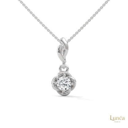 0.50 CT. Solitaire Twist Bloom Pendant