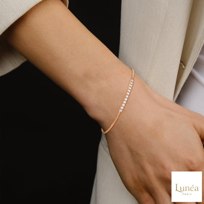 0.50 Ct. Bar Lab Diamond Chain Bracelet Everyday Luxe