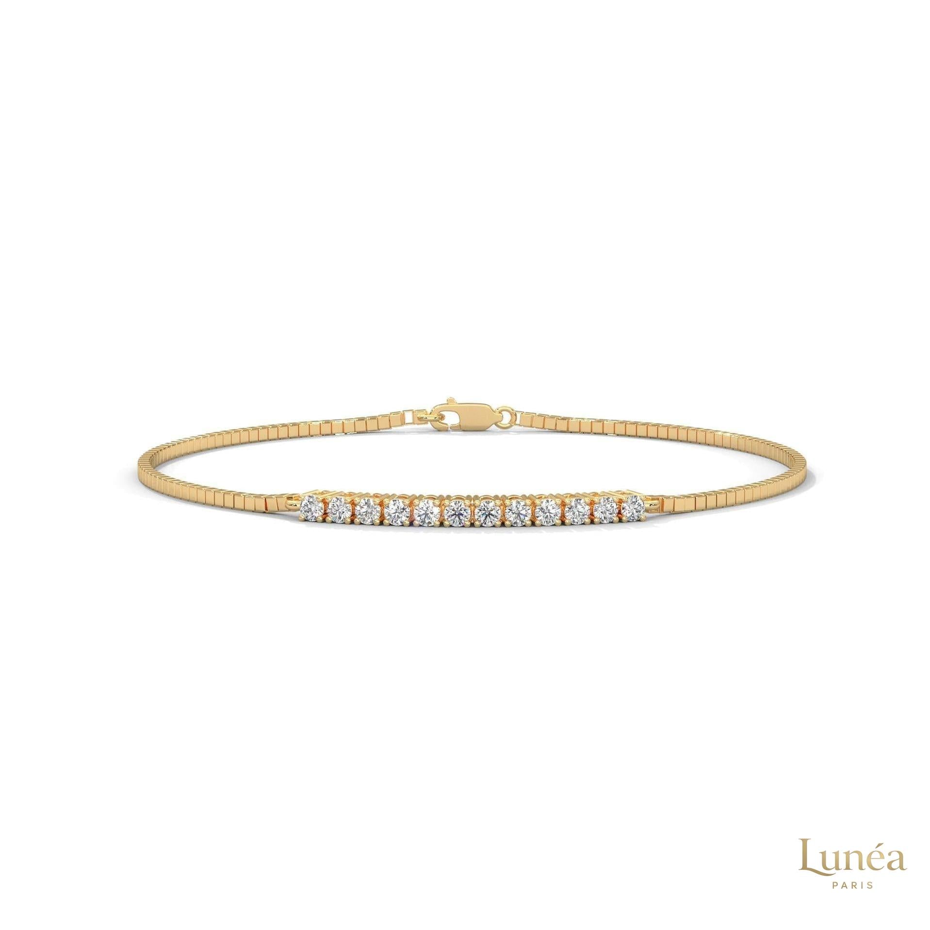 0.50 Ct. Bar Lab Diamond Chain Bracelet Everyday Luxe