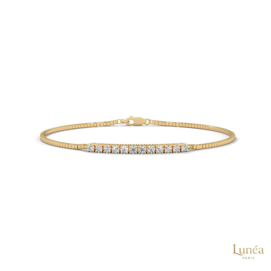 0.50 Ct. Bar Lab Diamond Chain Bracelet Everyday Luxe