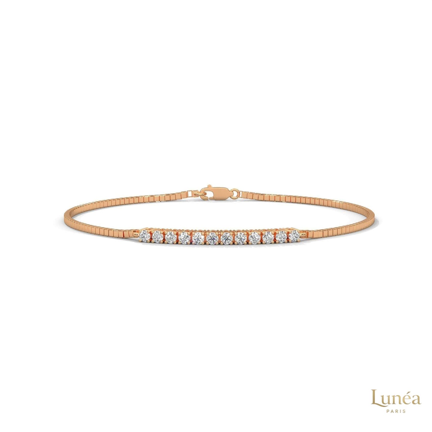 0.50 Ct. Bar Lab Diamond Chain Bracelet Everyday Luxe