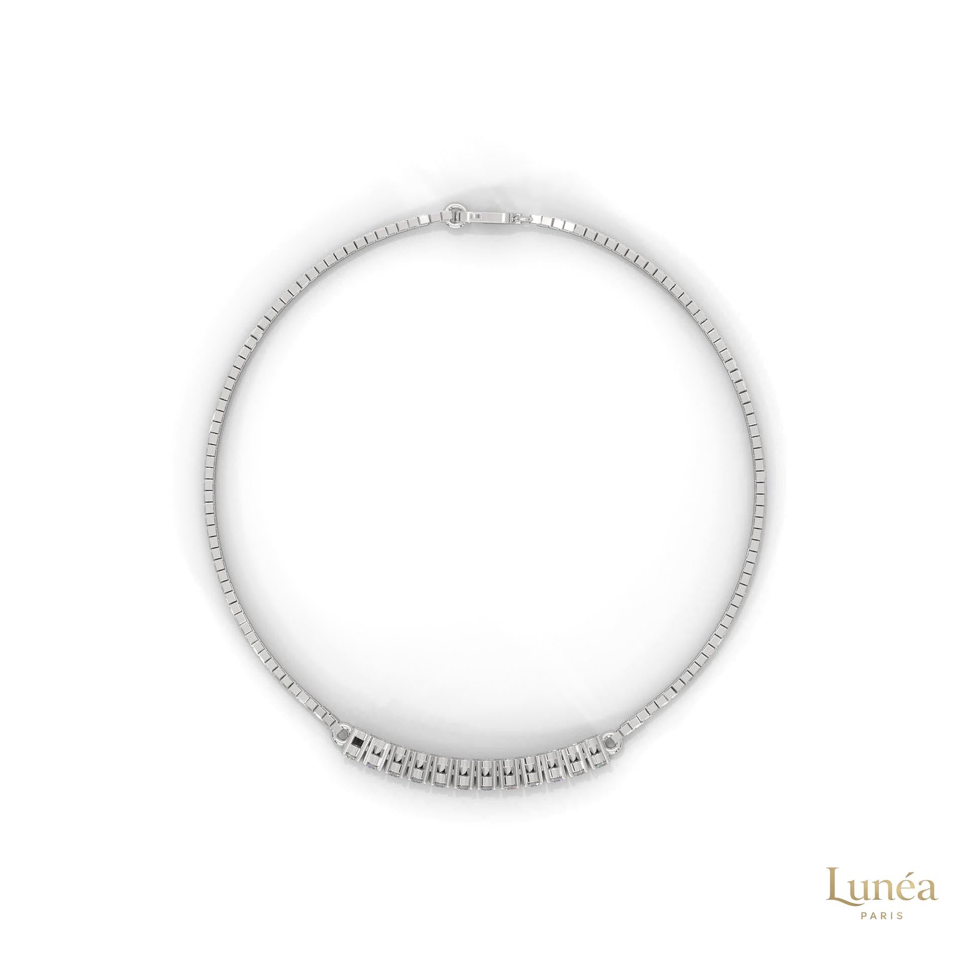 0.50 Ct. Bar Lab Diamond Chain Bracelet Everyday Luxe