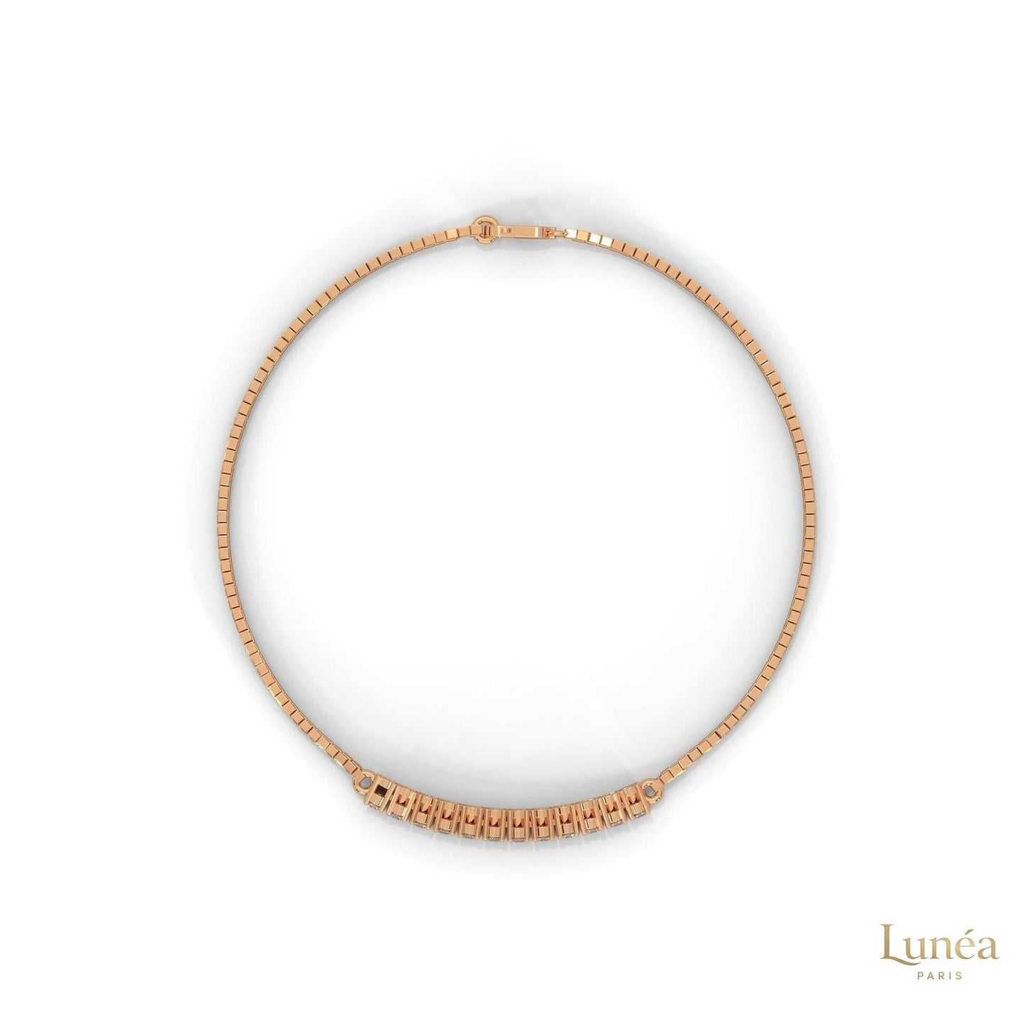 0.50 Ct. Bar Lab Diamond Chain Bracelet Everyday Luxe