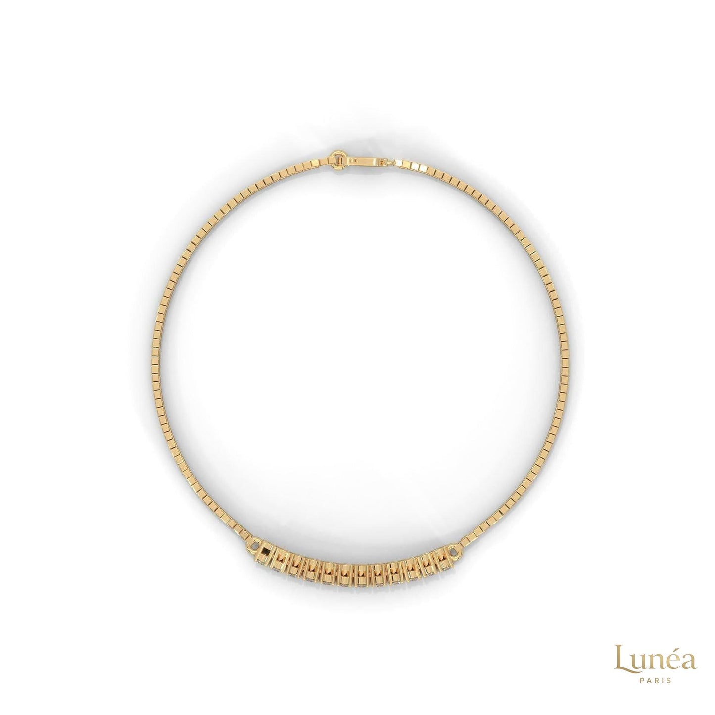 0.50 Ct. Bar Lab Diamond Chain Bracelet Everyday Luxe