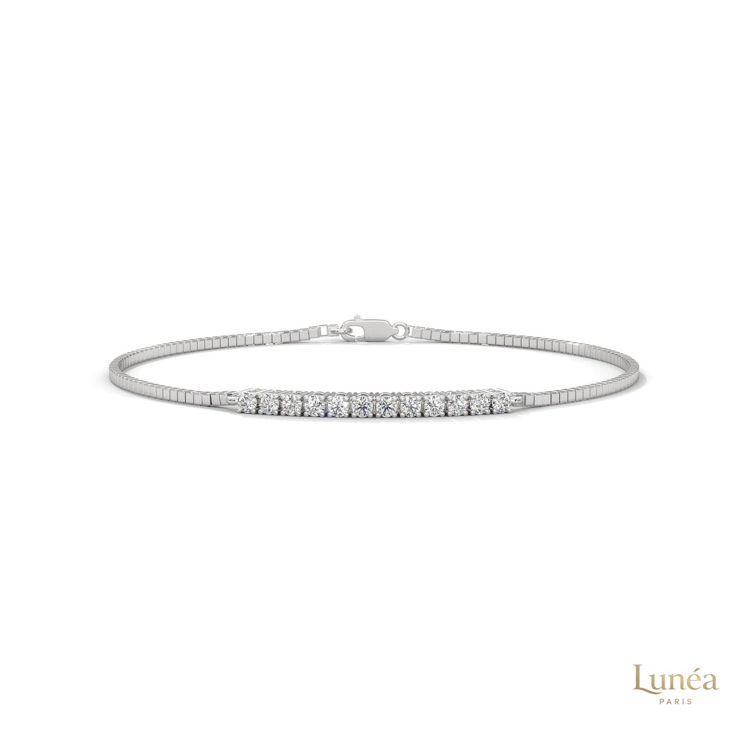 0.50 Ct. Bar Lab Diamond Chain Bracelet Everyday Luxe
