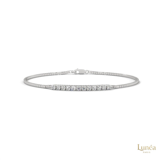 0.50 Ct. Bar Lab Diamond Chain Bracelet Everyday Luxe