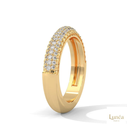 0.50 Ct. Lab Diamond Pavé Band Ring – Elegant Sparkle