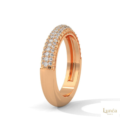 0.50 Ct. Lab Diamond Pavé Band Ring – Elegant Sparkle