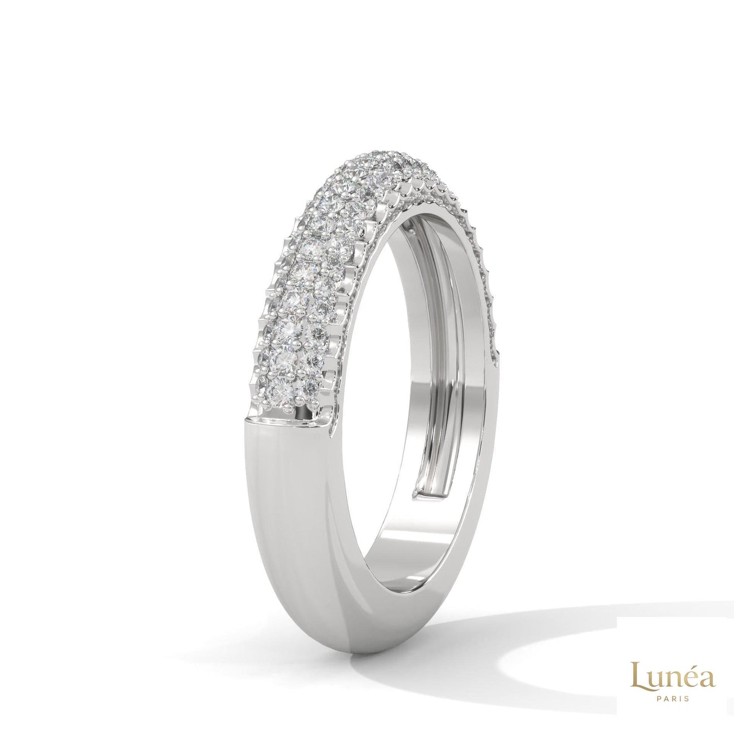 0.50 Ct. Lab Diamond Pavé Band Ring – Elegant Sparkle
