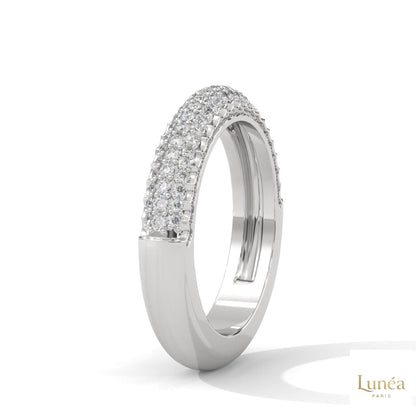 0.50 Ct. Lab Diamond Pavé Band Ring – Elegant Sparkle
