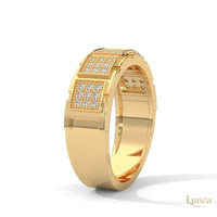 0.50 Ct. Men’s Lab Diamond Panel Ring | Luxury Design