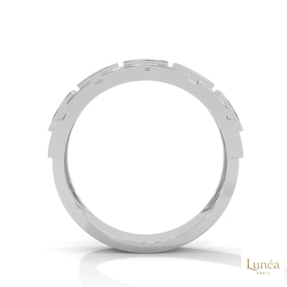 0.50 Ct. Men’s Lab Diamond Panel Ring | Luxury Design