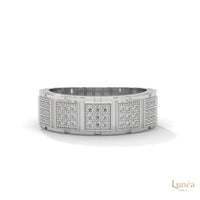 0.50 Ct. Men’s Lab Diamond Panel Ring | Luxury Design