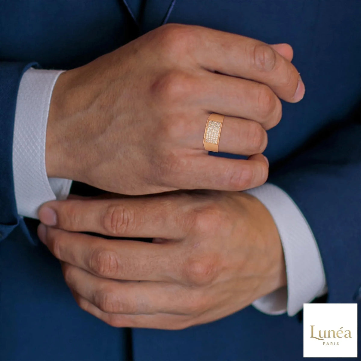0.50 Ct. Men’s Pavé Lab Diamond Ring | Luxury Finish