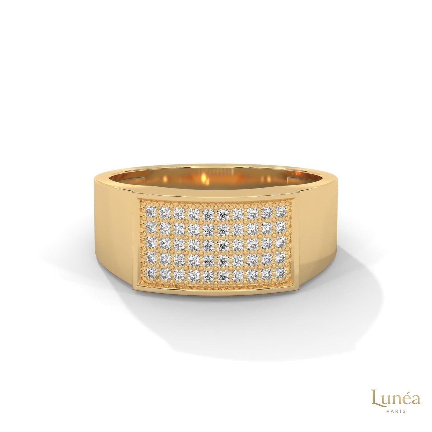 0.50 Ct. Men’s Pavé Lab Diamond Ring | Luxury Finish
