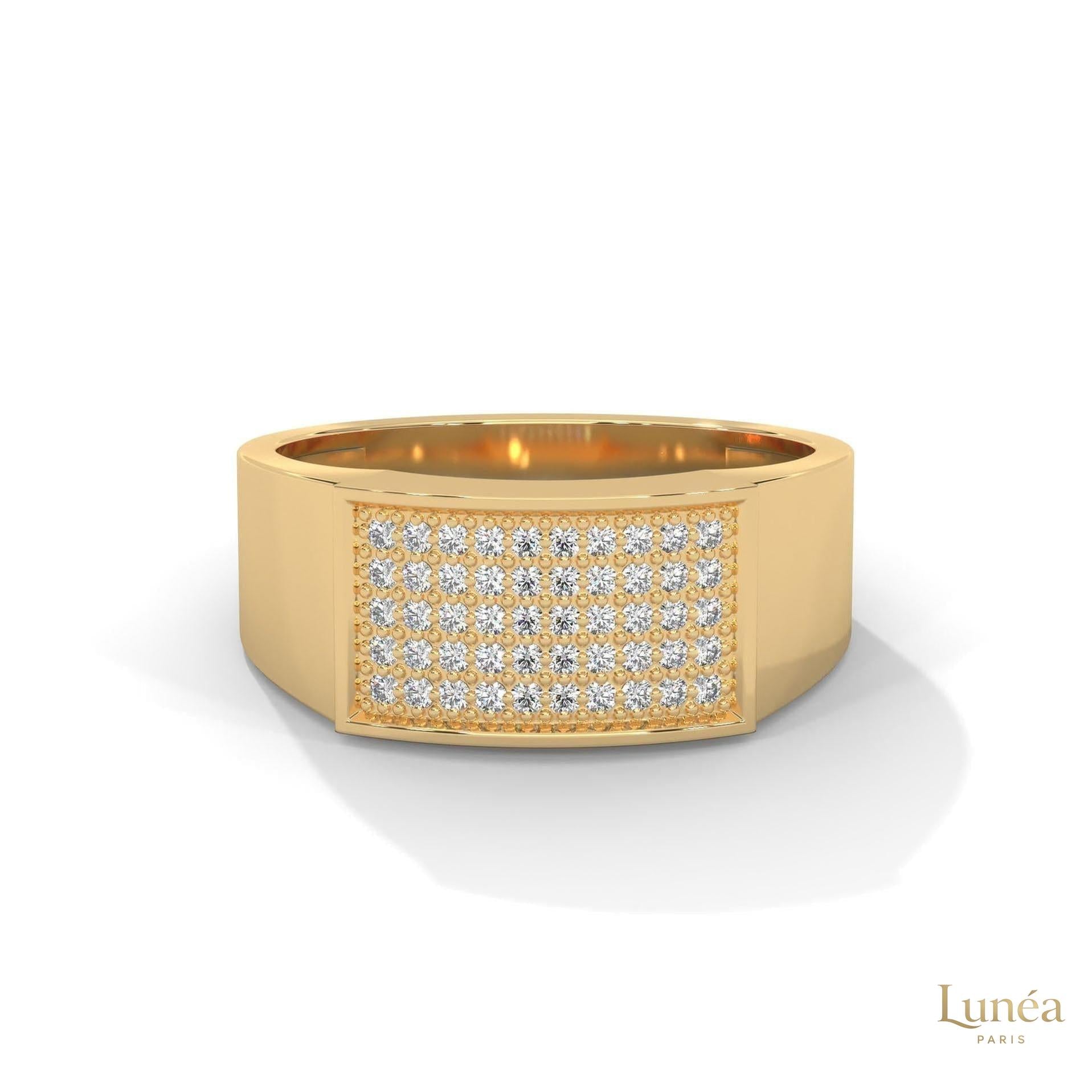 0.50 Ct. Men’s Pavé Lab Diamond Ring | Luxury Finish