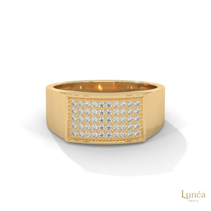 0.50 Ct. Men’s Pavé Lab Diamond Ring | Luxury Finish