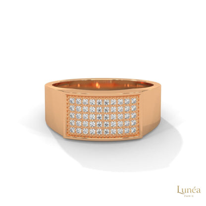 0.50 Ct. Men’s Pavé Lab Diamond Ring | Luxury Finish
